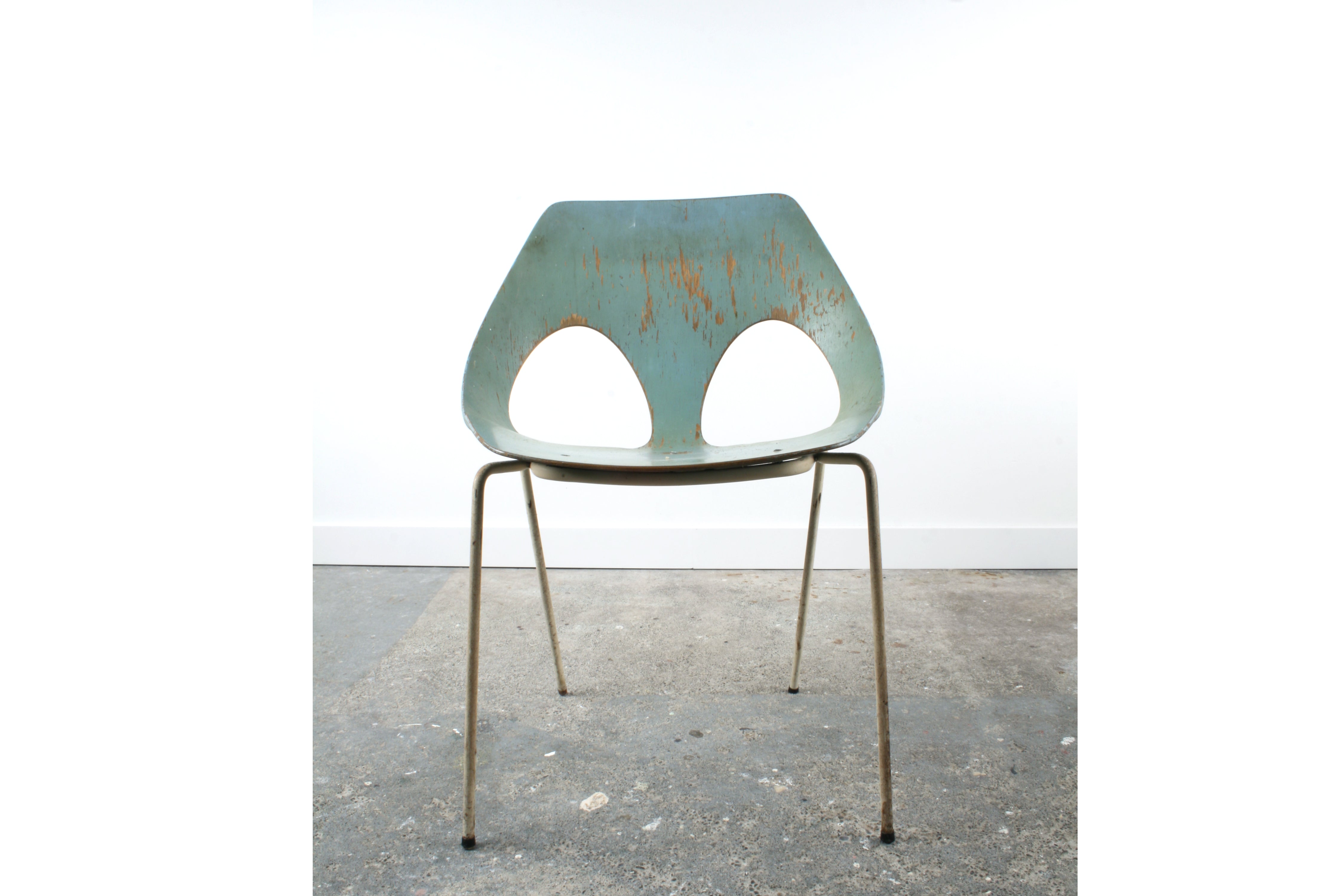 Shown from front on with the very distinctive holes in the backrest.