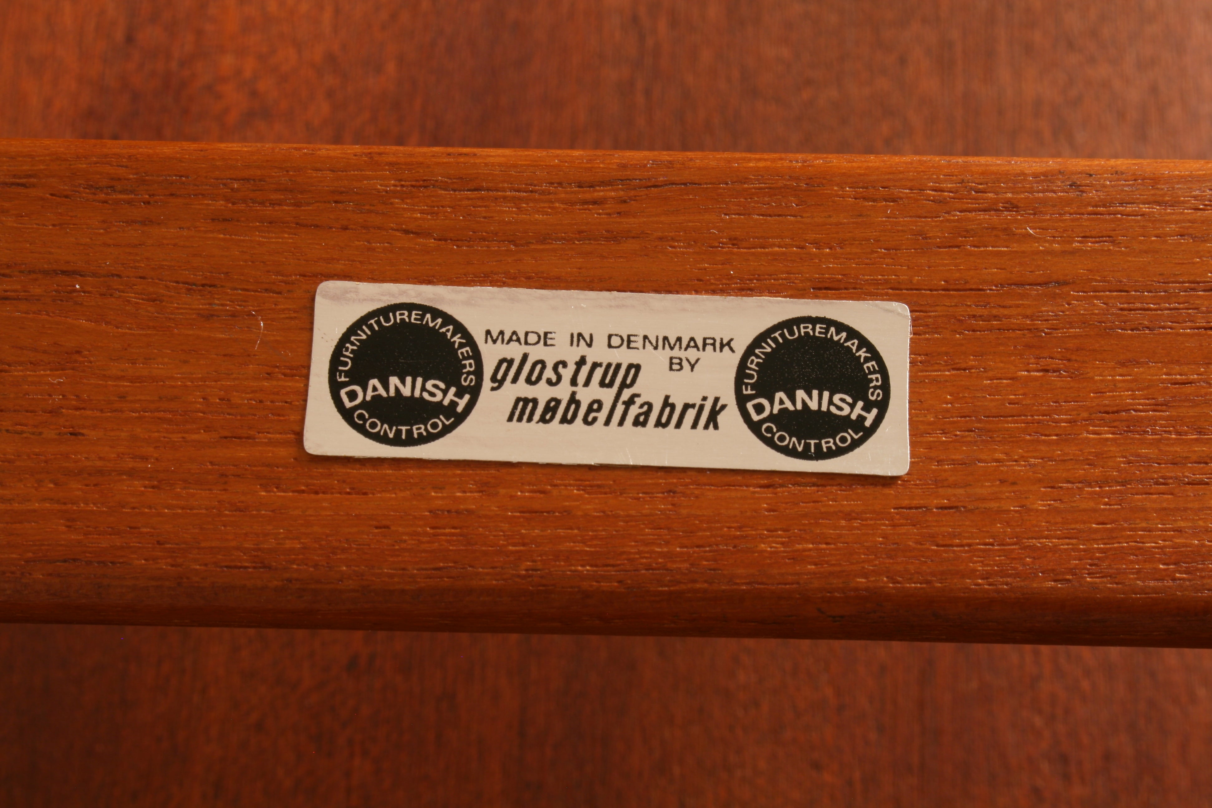 Mid Century Danish Teak Coffee Table. Makers label.