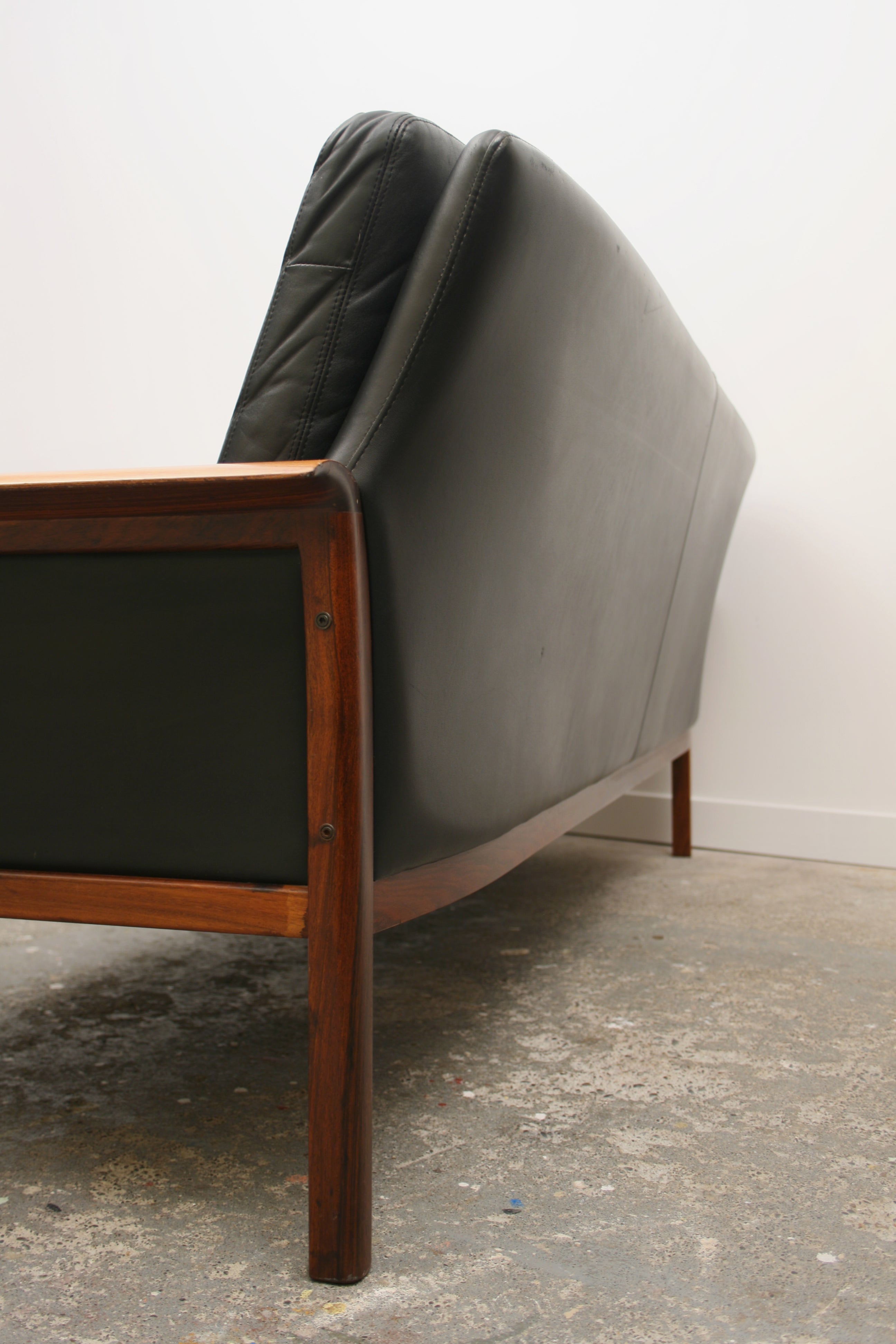 Mid Century Sofa. Rear contours.