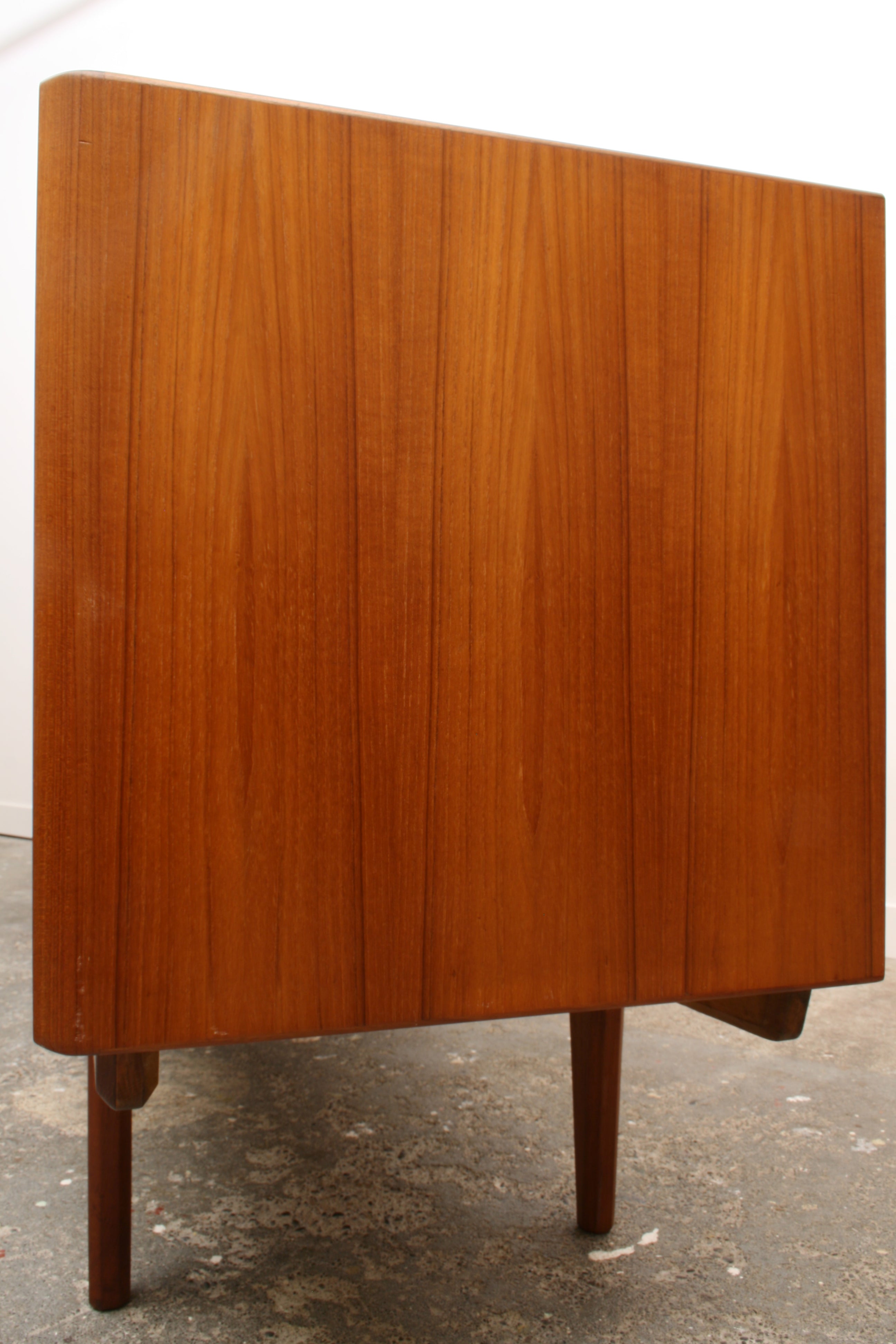 Danish Teak Tambour sideboard end panel.