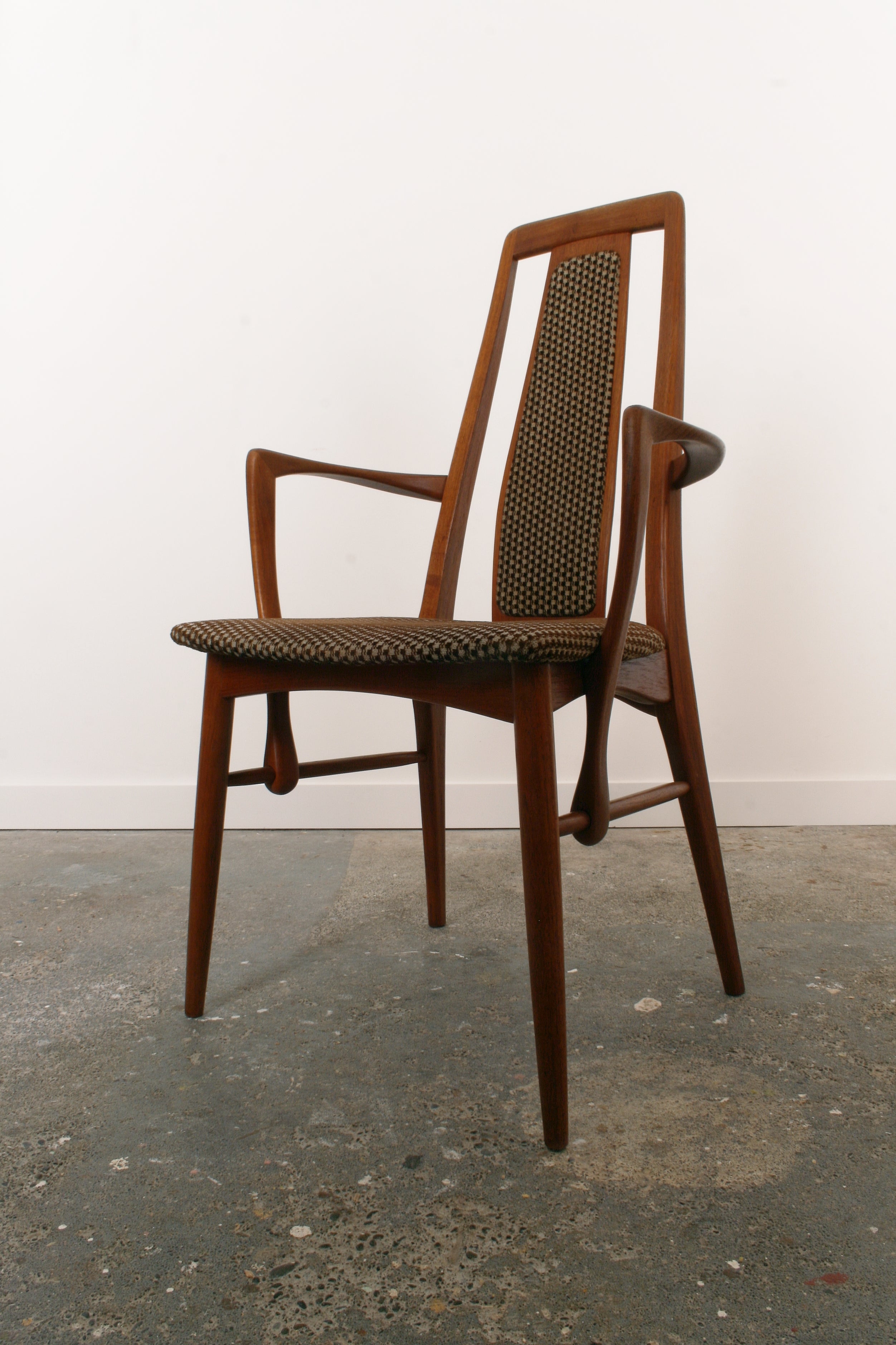 Danish mid century teak arm detail.