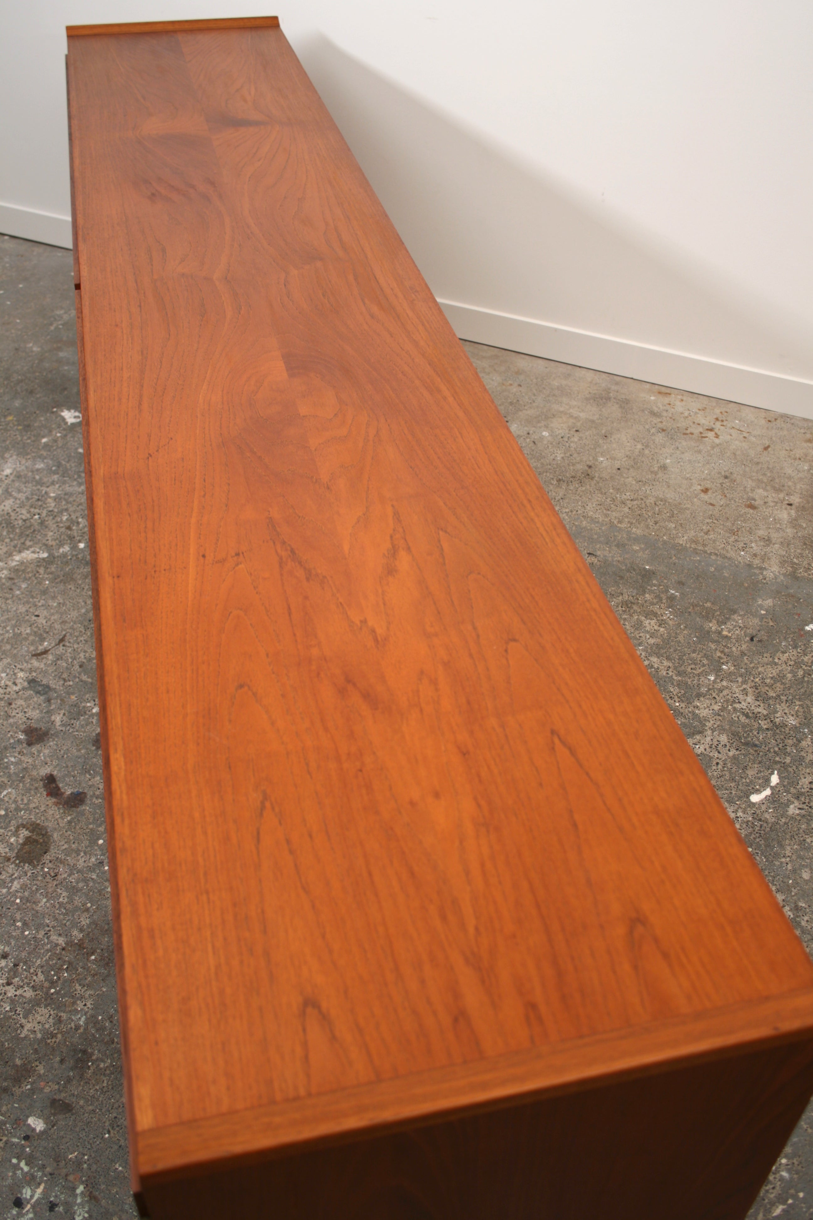 Mid Century sideboard top detail.