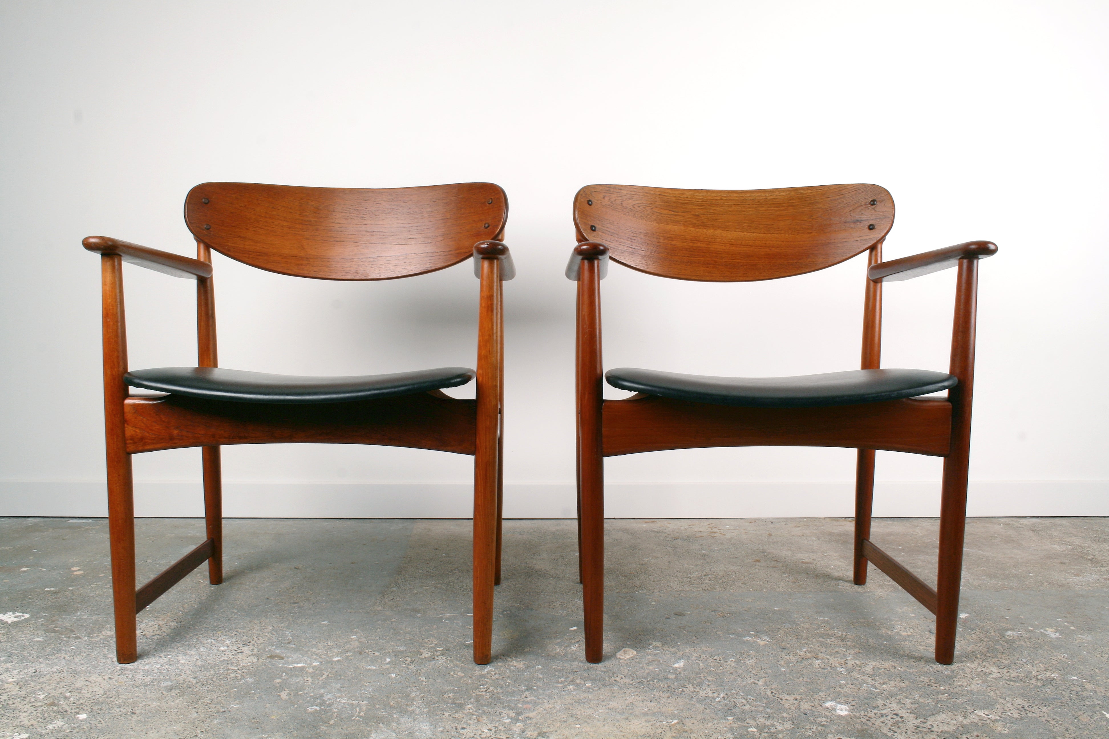 pair of Danish teak carvers by Arne Hovmand-Olsen from the 1950s or early 1960s
