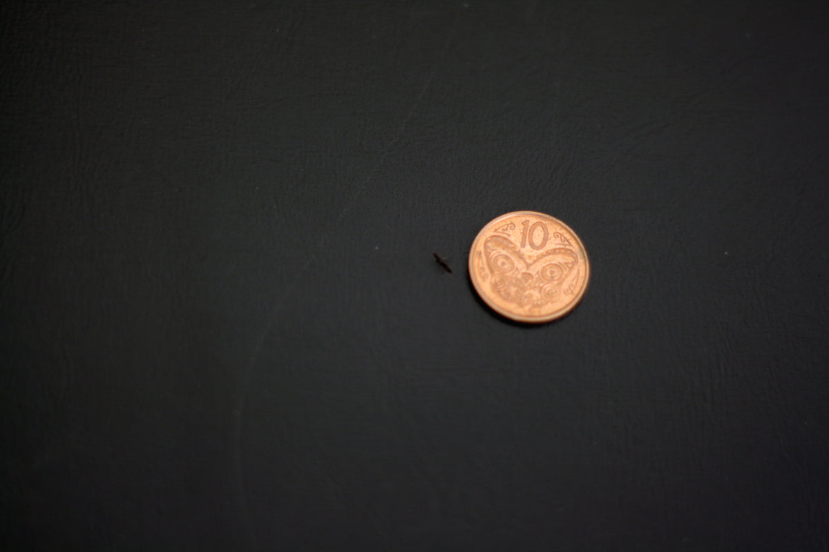 Close up of small cut in seat