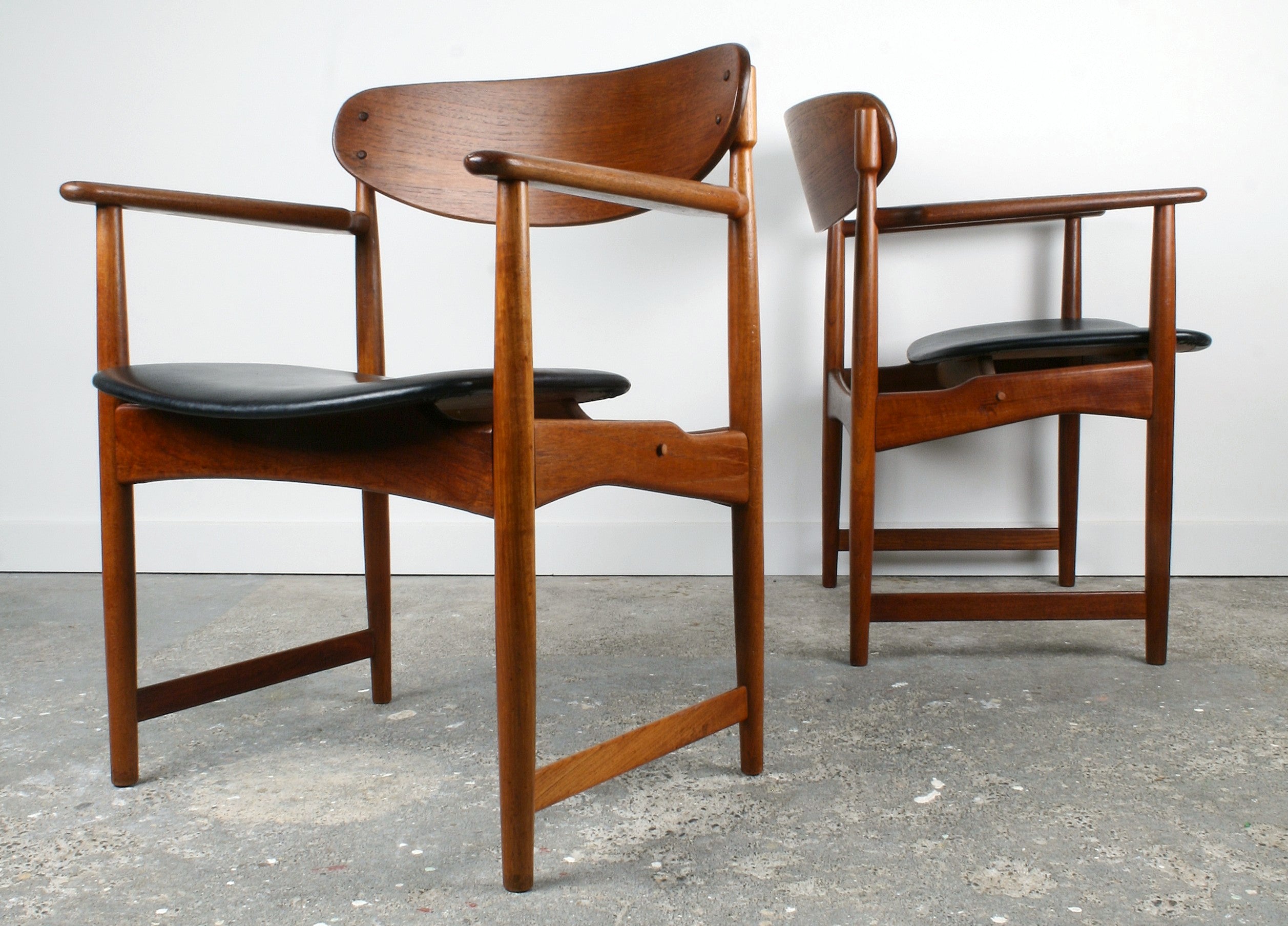 pair of Danish teak carvers by Arne Hovmand-Olsen 