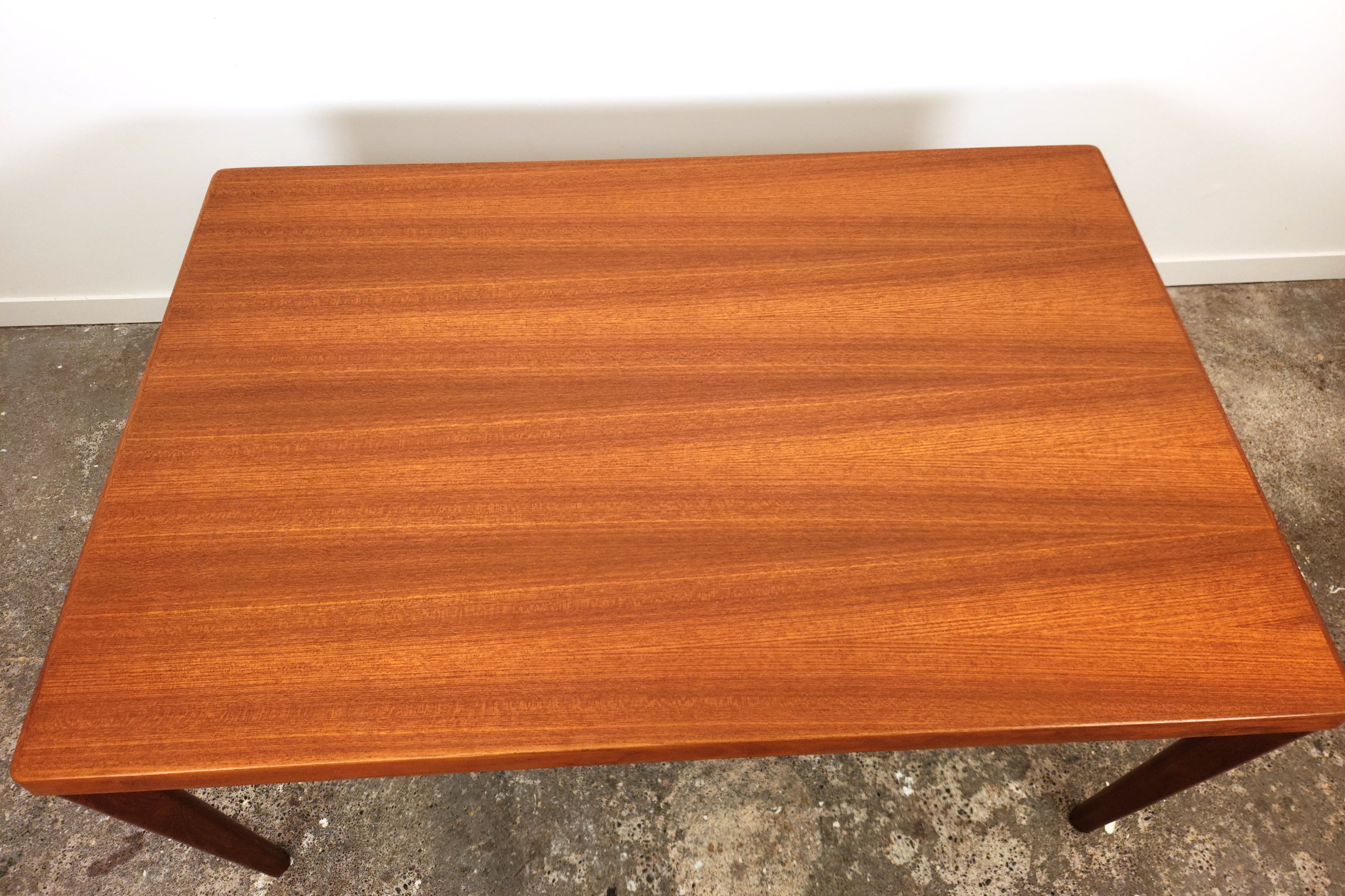Henning Kjaernulf Danish Dining Table. Viewed from above.