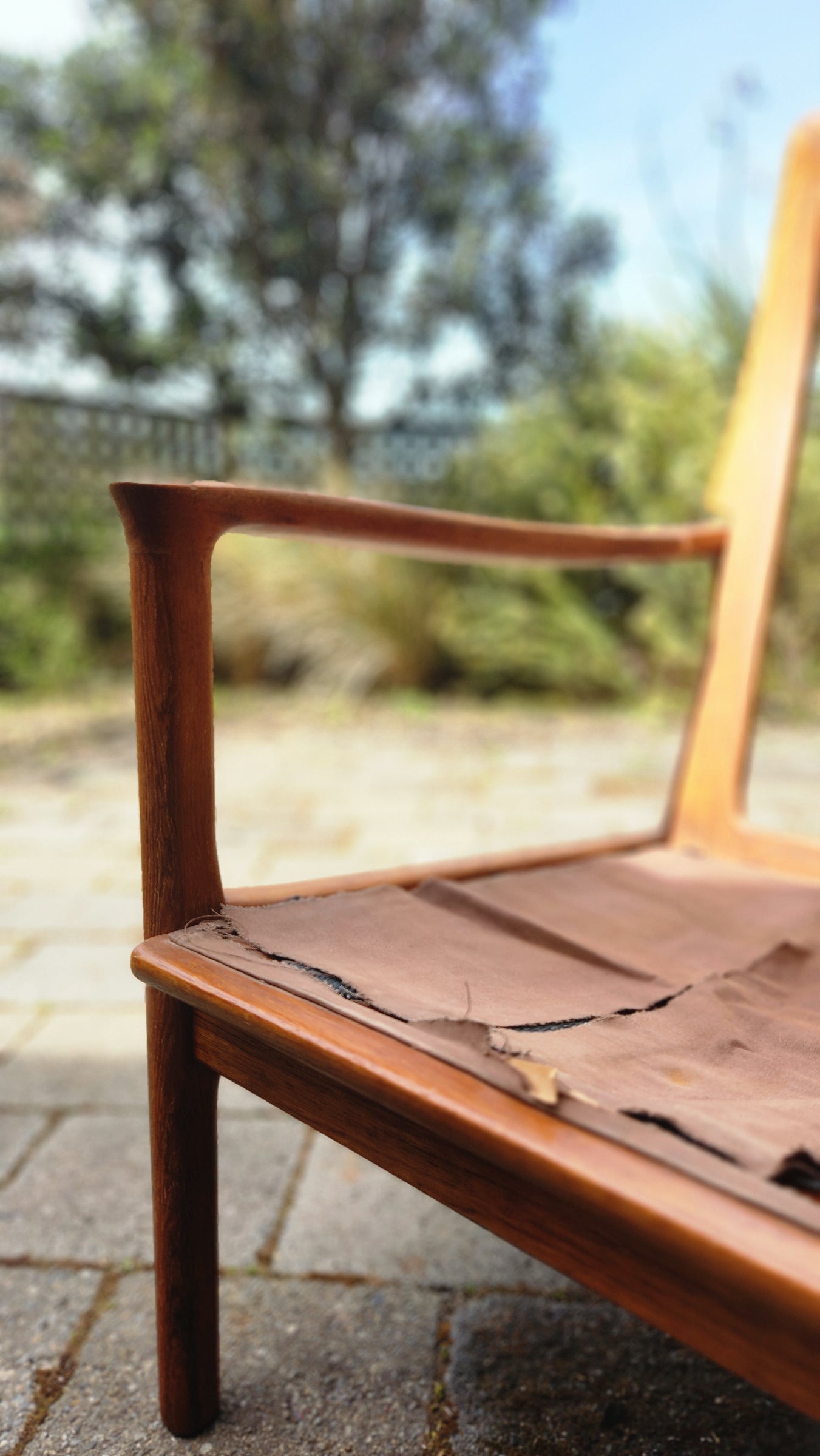 German Mid Century armchair by Mann Mobel in Teak. 