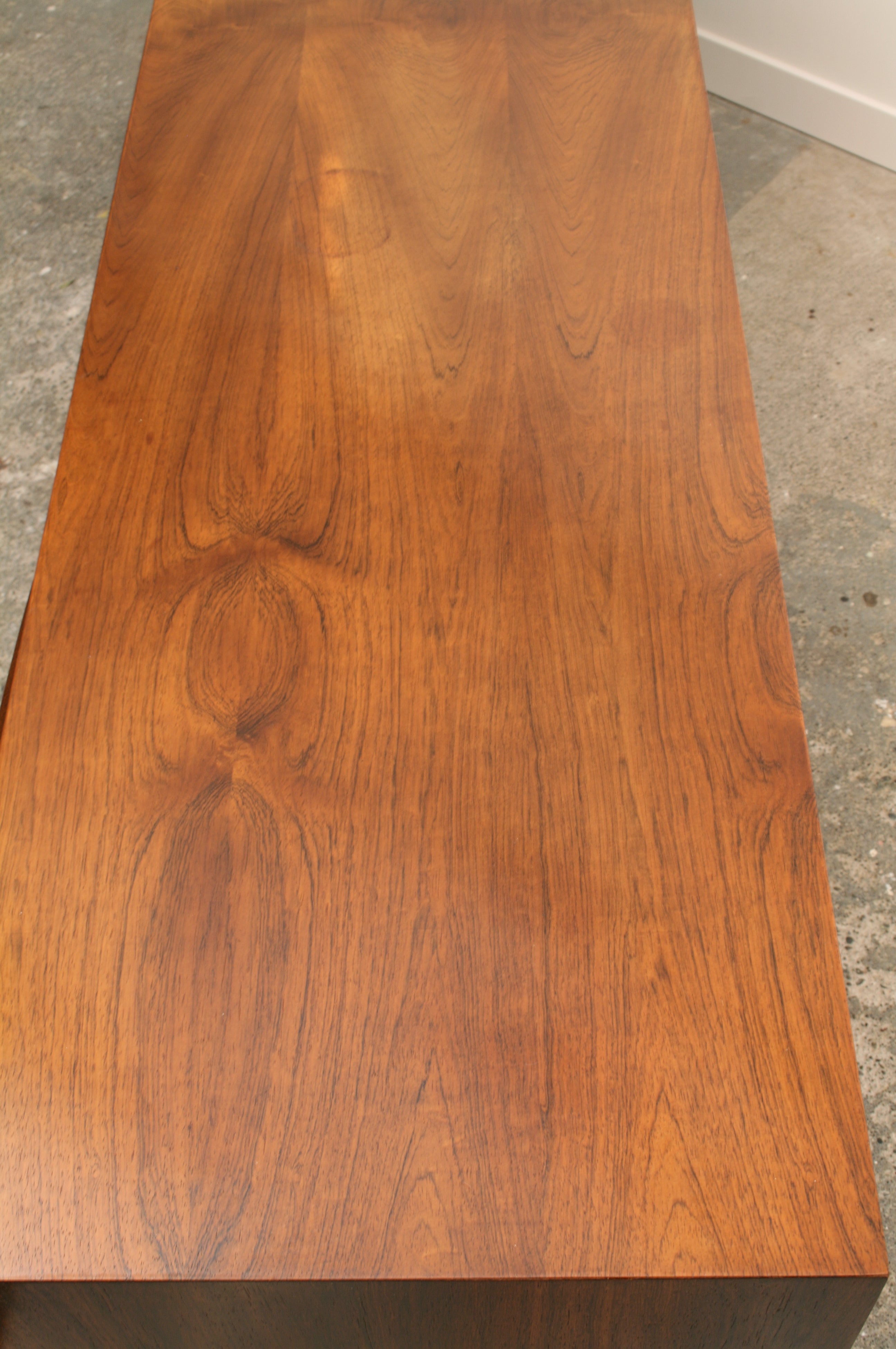 Rosewood sideboard view of top.