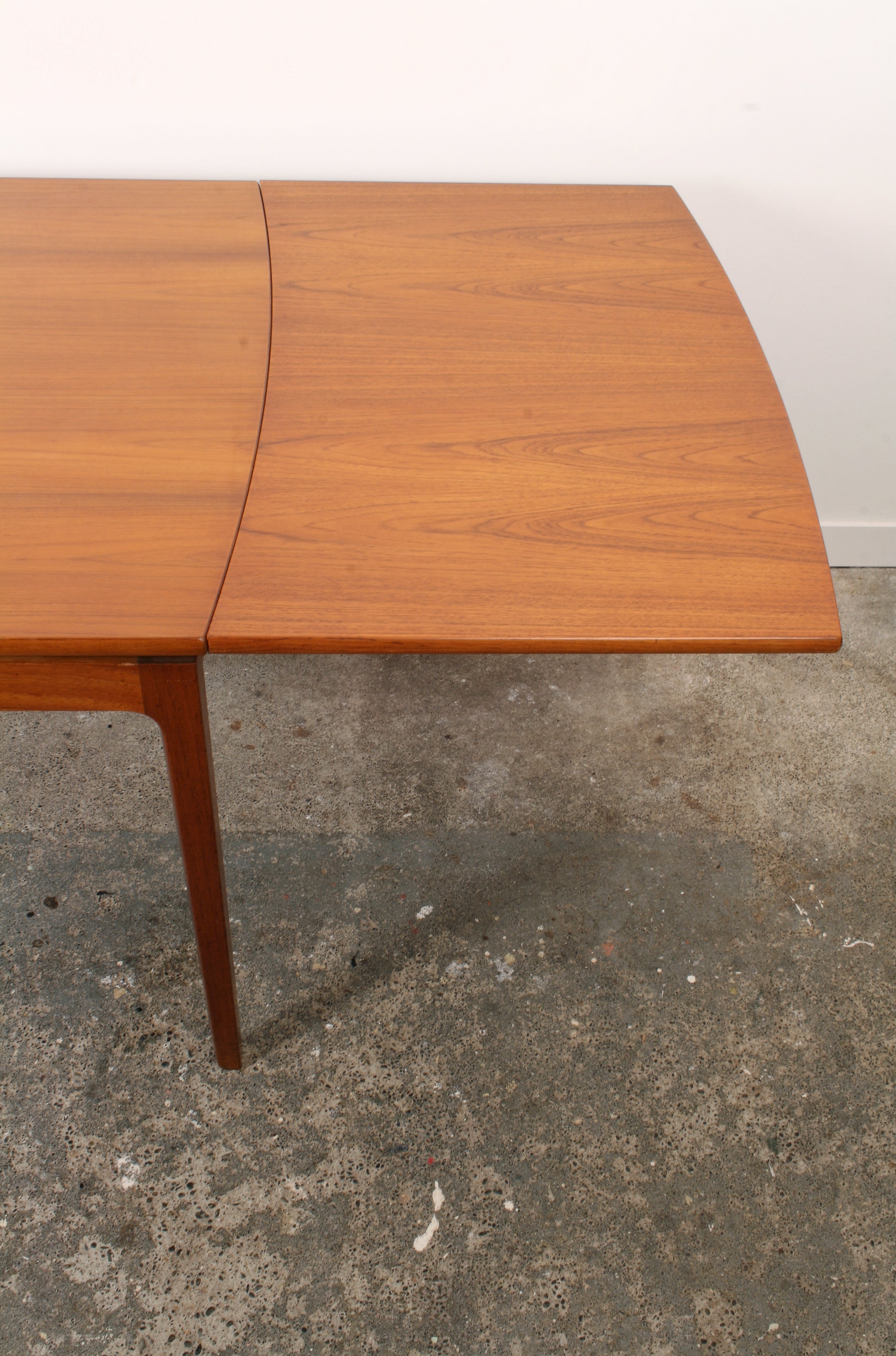 Mid Century Teak Dining Table right extension